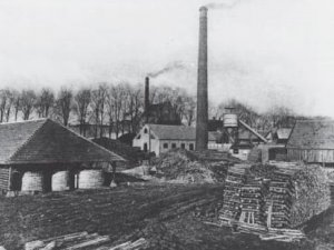 De fabriek rond 1915  (Uit: Jaarboek De Oranjeboom 50 (1997)